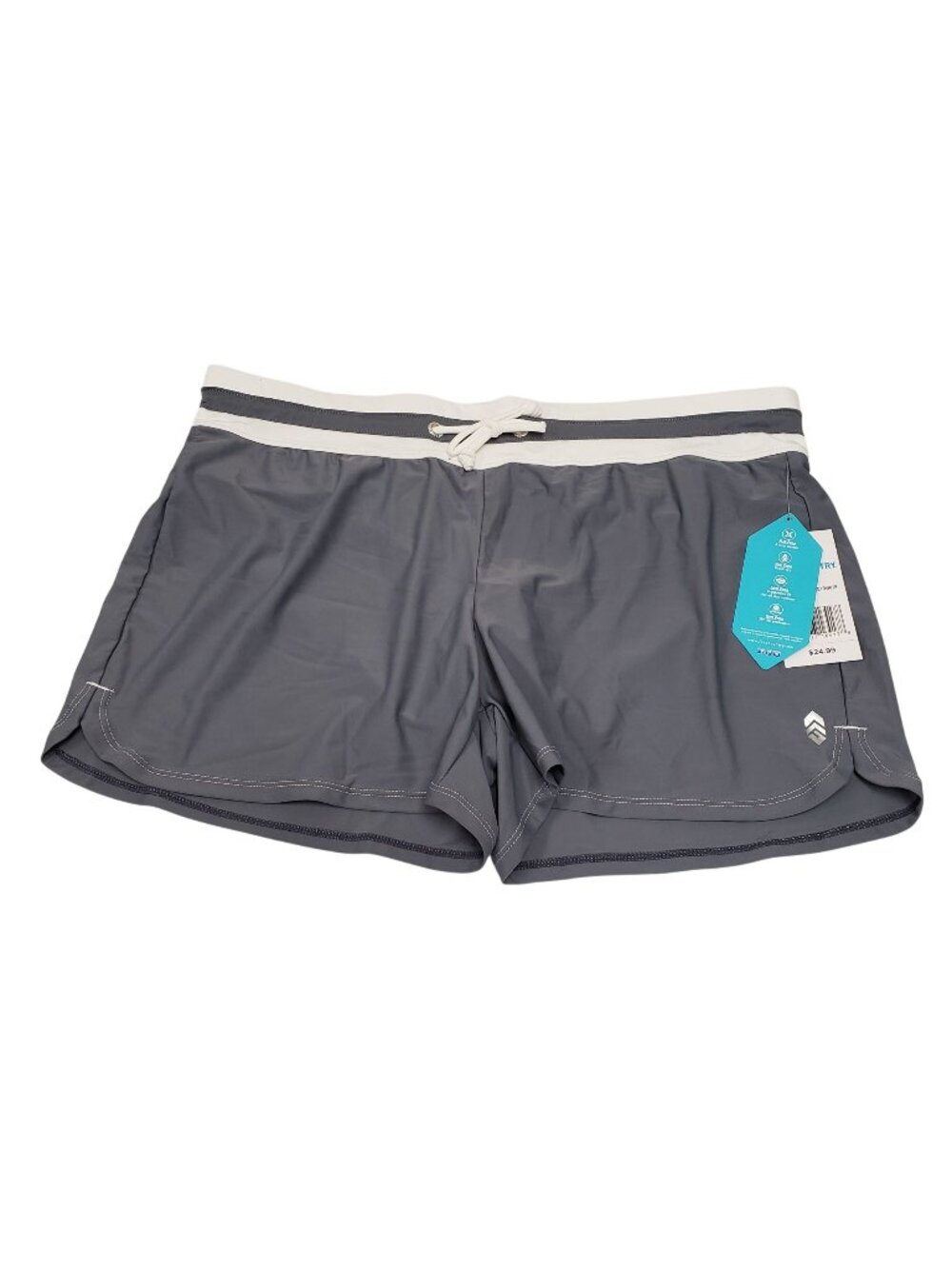 Free Country Womens Swim Shorts Gray UPF 50 Size XXL 18